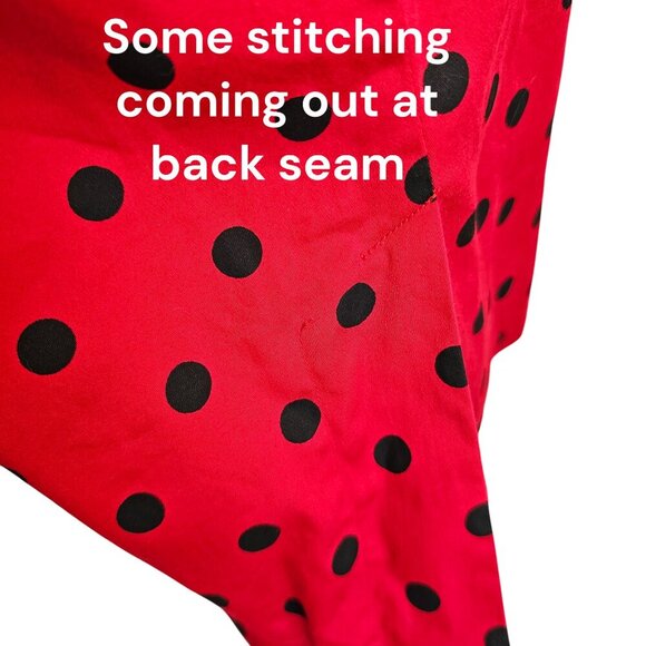 Deadly Dames Polka Dot Red Black Dress Sz M - Picture 10 of 11